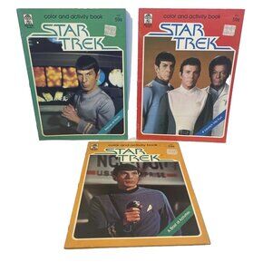 Lot of 3 Star Trek Color and Activity Books Merrigold Press Unused 1979